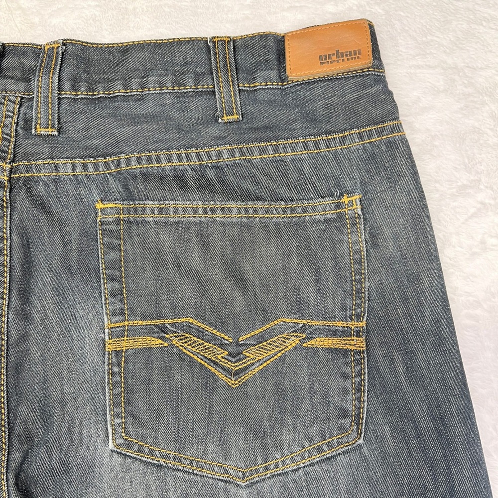Urban Pipeline Jeans Mens 38x32 Blue Relaxed Bootcut Denim